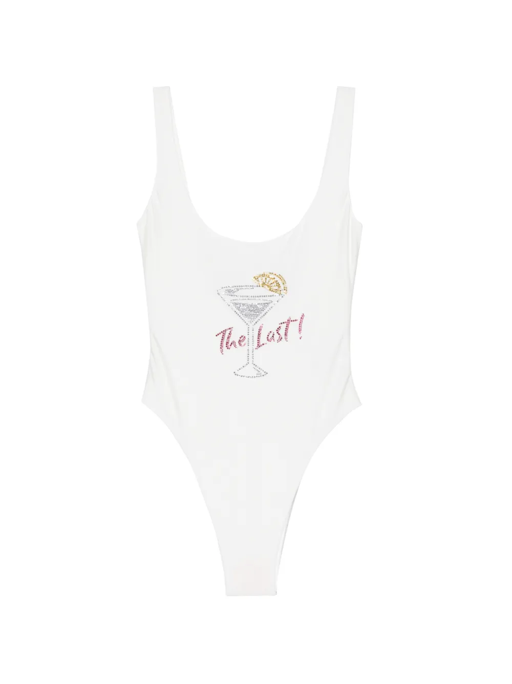 Oséree rhinestone-embellished scoop-neck swimsuit - Bianco