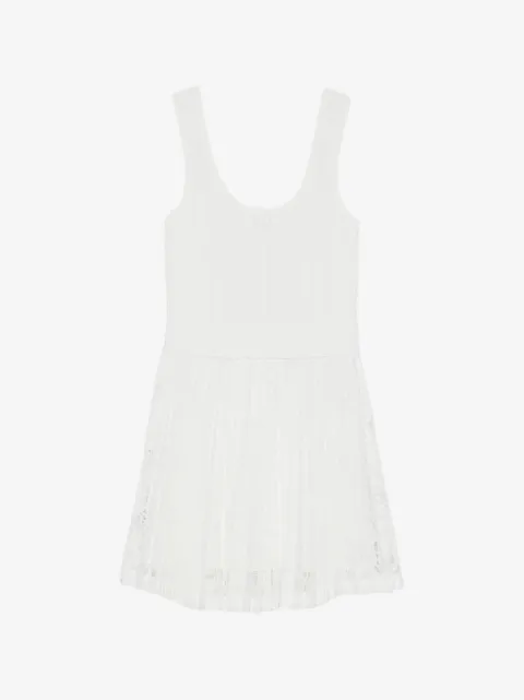 SIMKHAI pleated lace mini dress