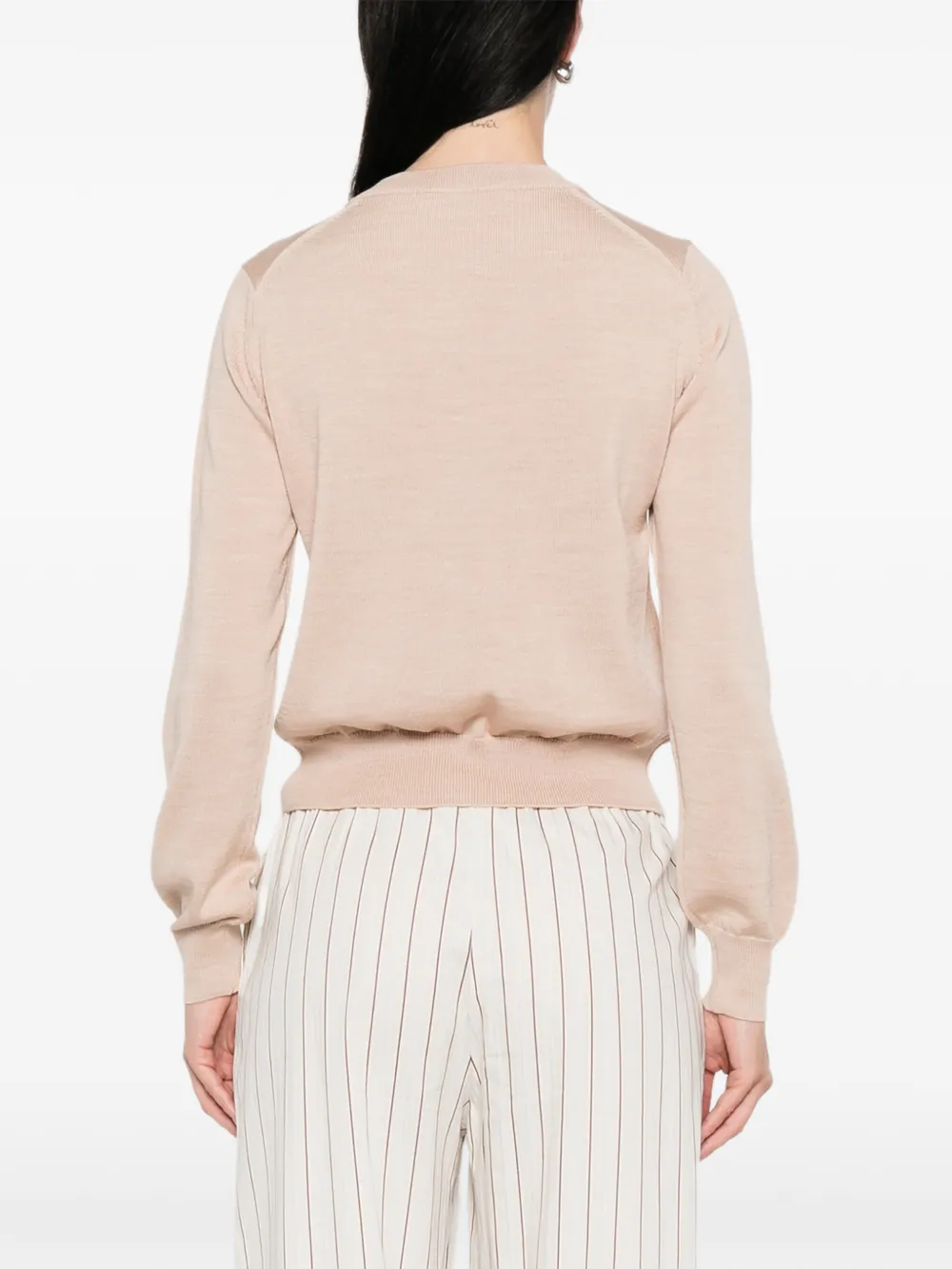 Maison Kitsuné Vest met geborduurde vos Beige