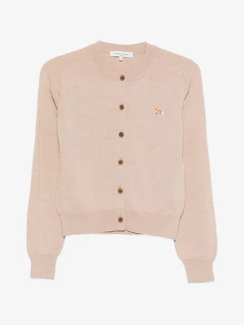Maison Kitsuné fox-embroidered button cardigan