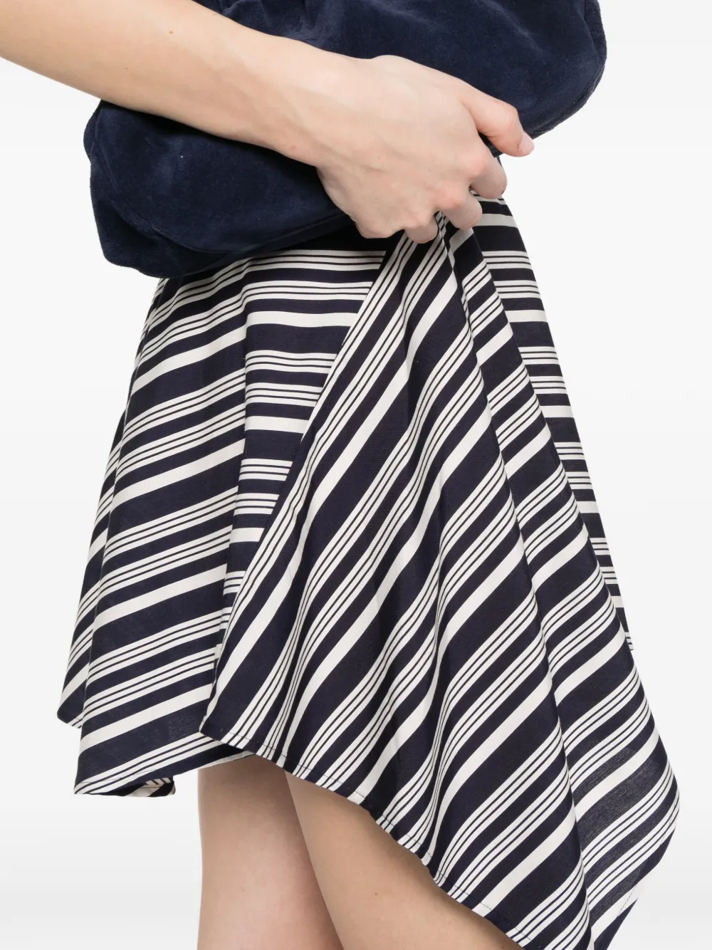 IRO Unya gestreepte mouwloze jurk Blauw