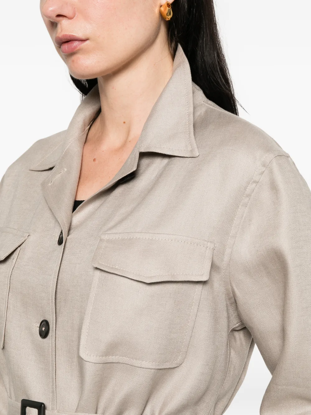 Tagliatore Jack met zak en ceintuur Beige