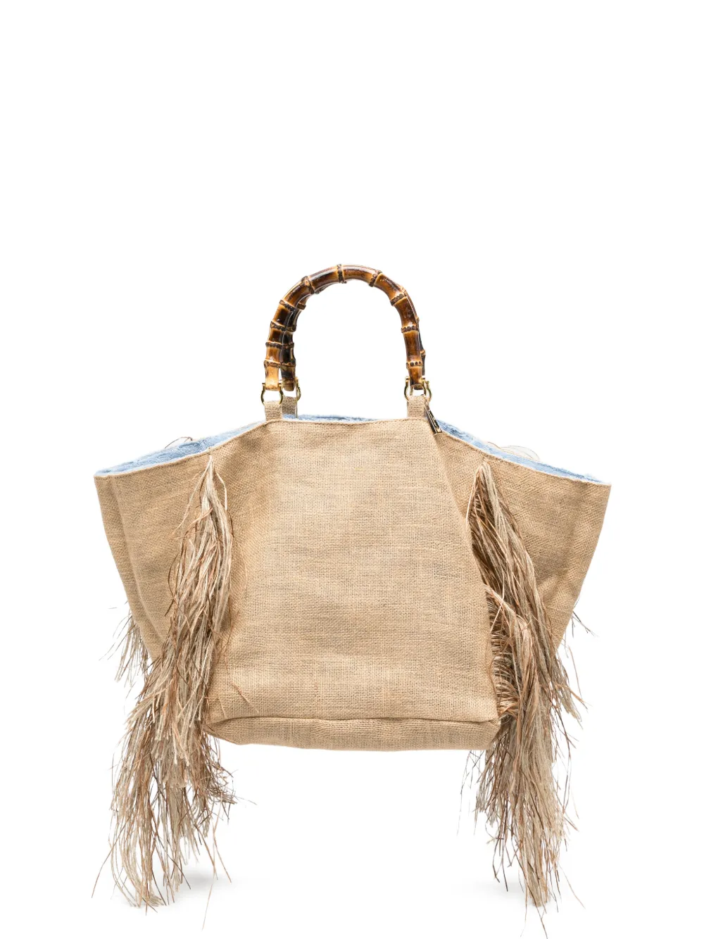 la milanesa Sharon fringed beach bag - Toni neutri