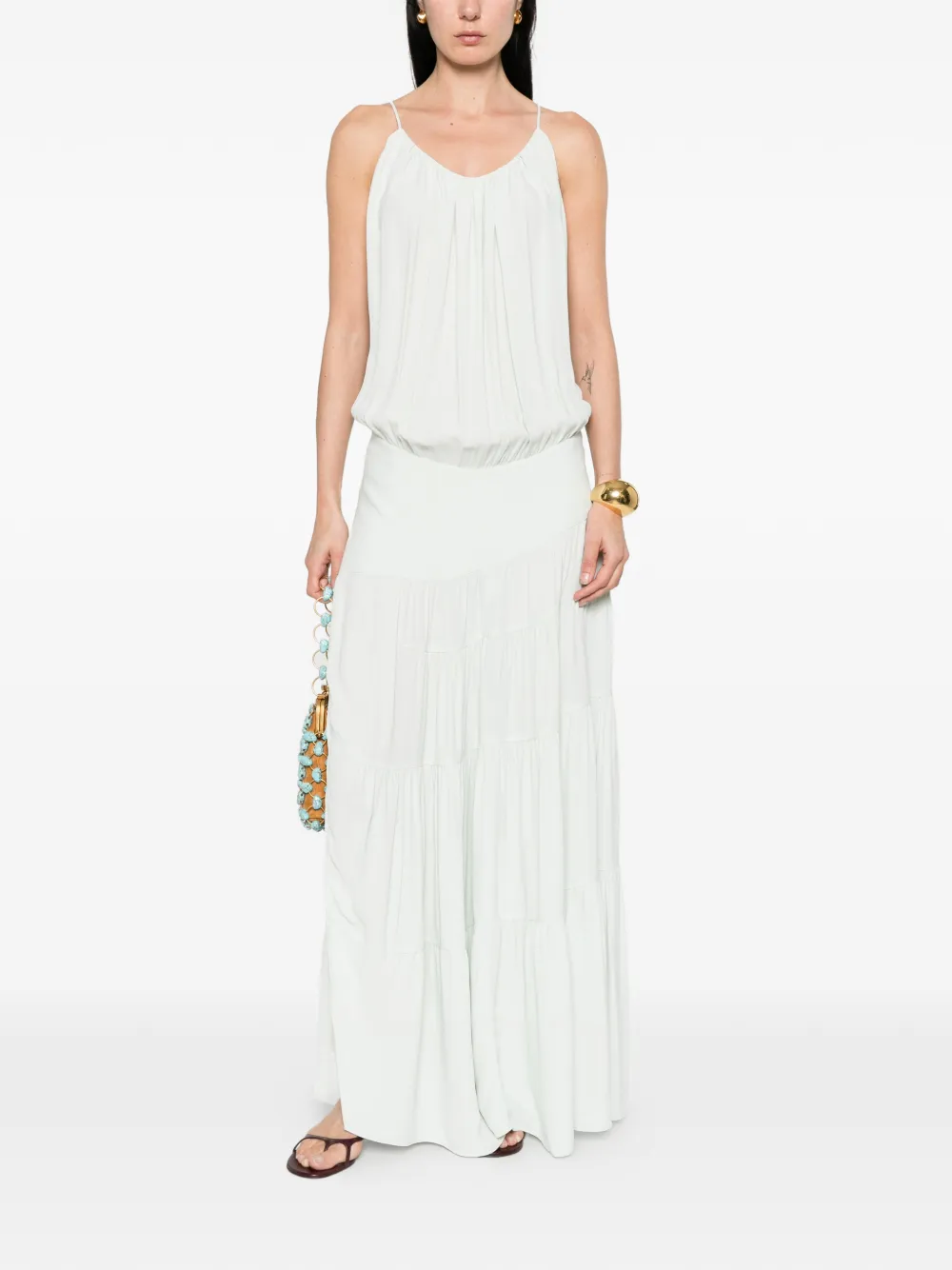 Iro Island Tiered Dress - Green 