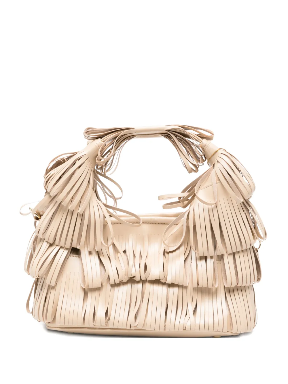 la milanesa small Capspa fringed tote bag - Toni neutri