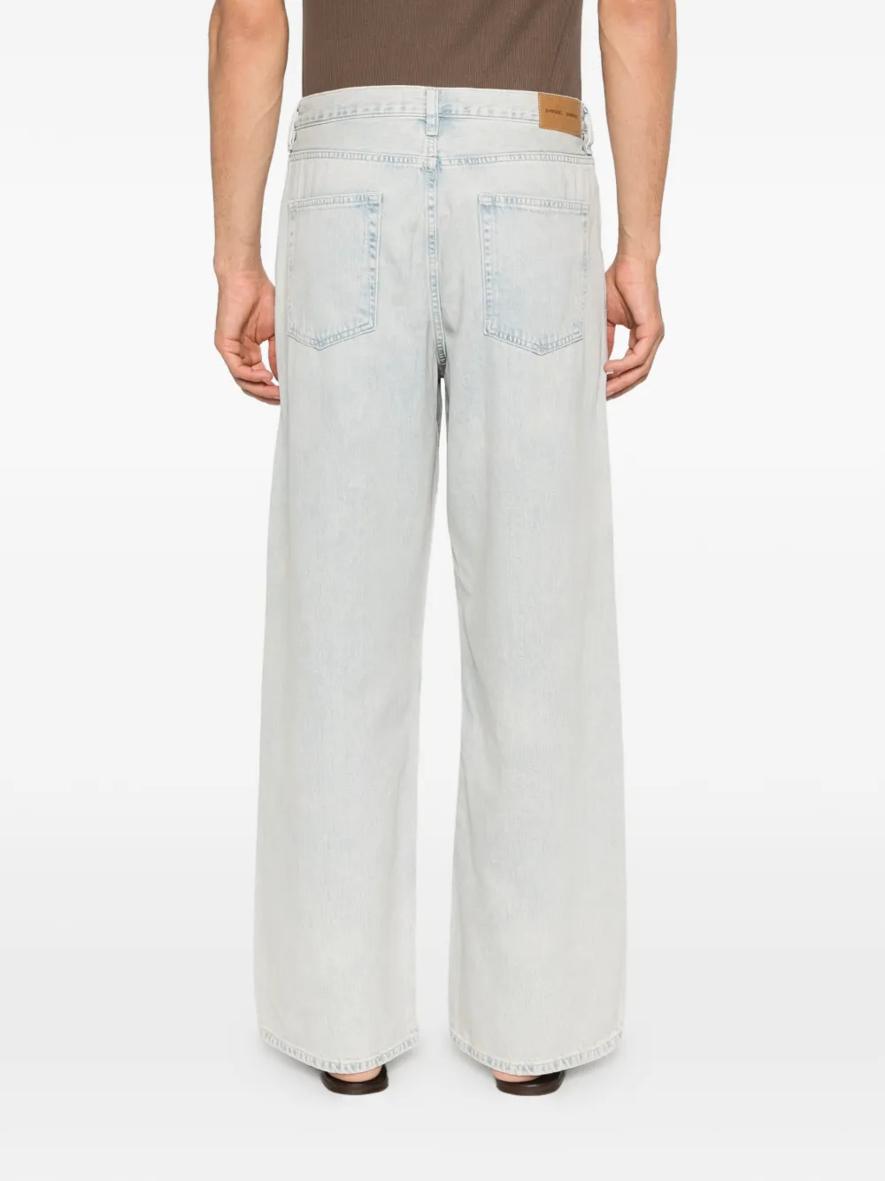 SAMSOE Satimothy jeans met wijde pijpen Blauw