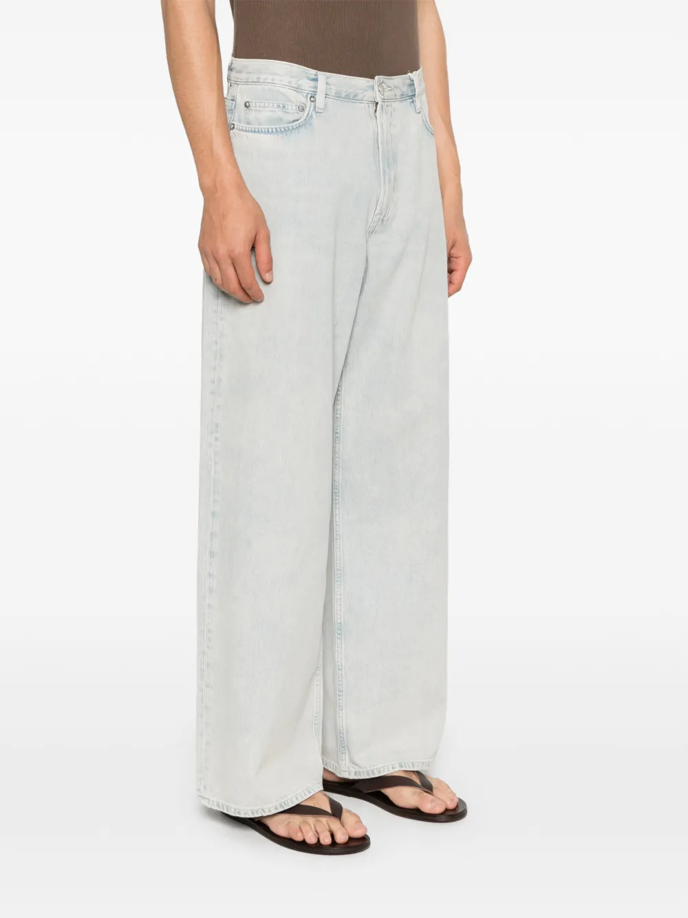 SAMSOE Satimothy jeans met wijde pijpen Blauw