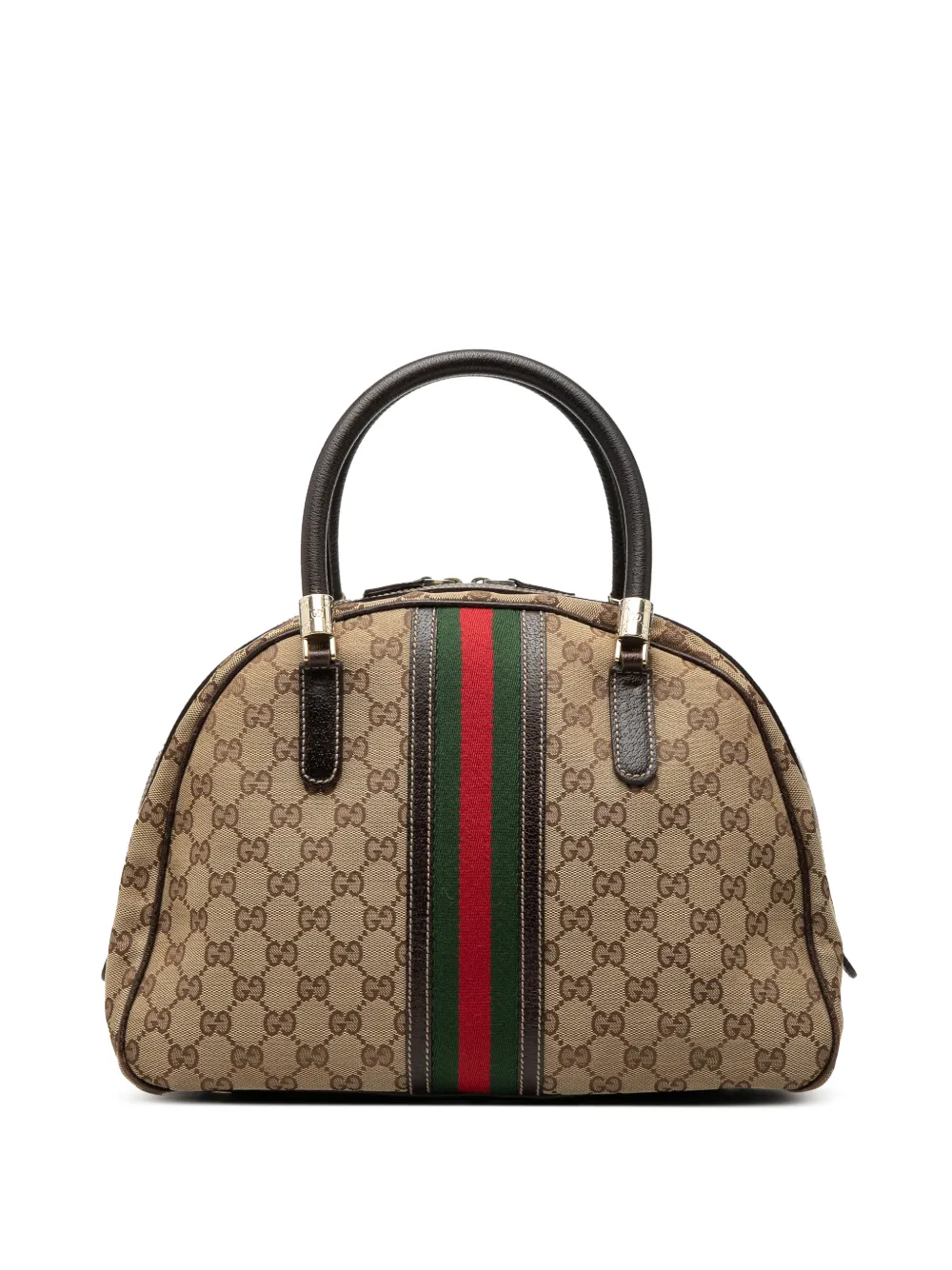 Gucci Pre-Owned 2000-2015 GG Canvas Web Dome handbag - Marrone