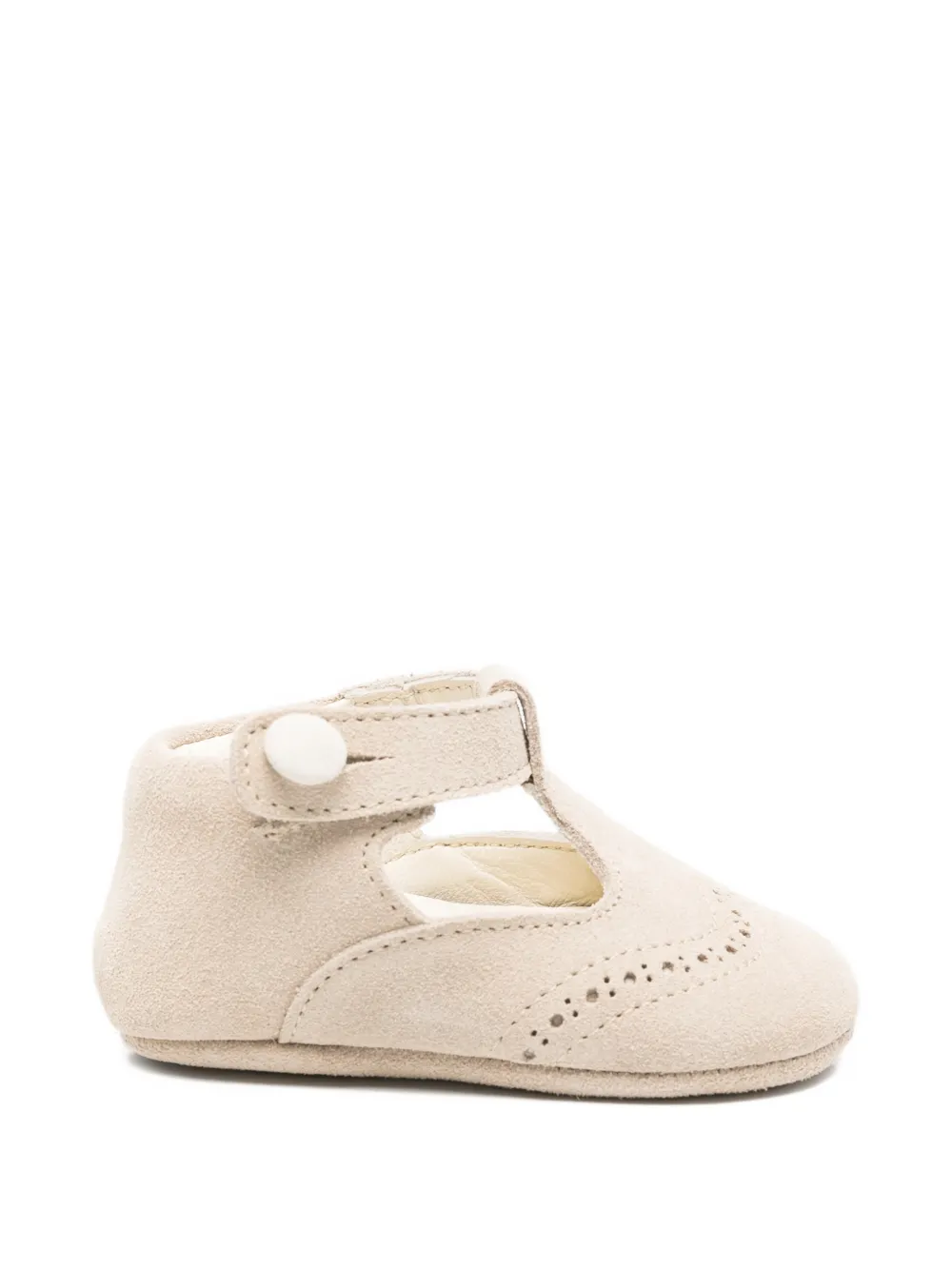 Bonpoint button t-strap baby shoes Beige