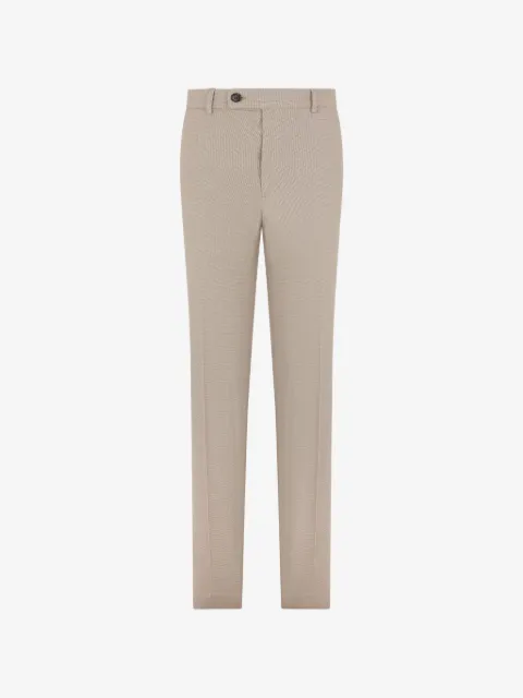 slowear micro-patterned slim-fit trousers