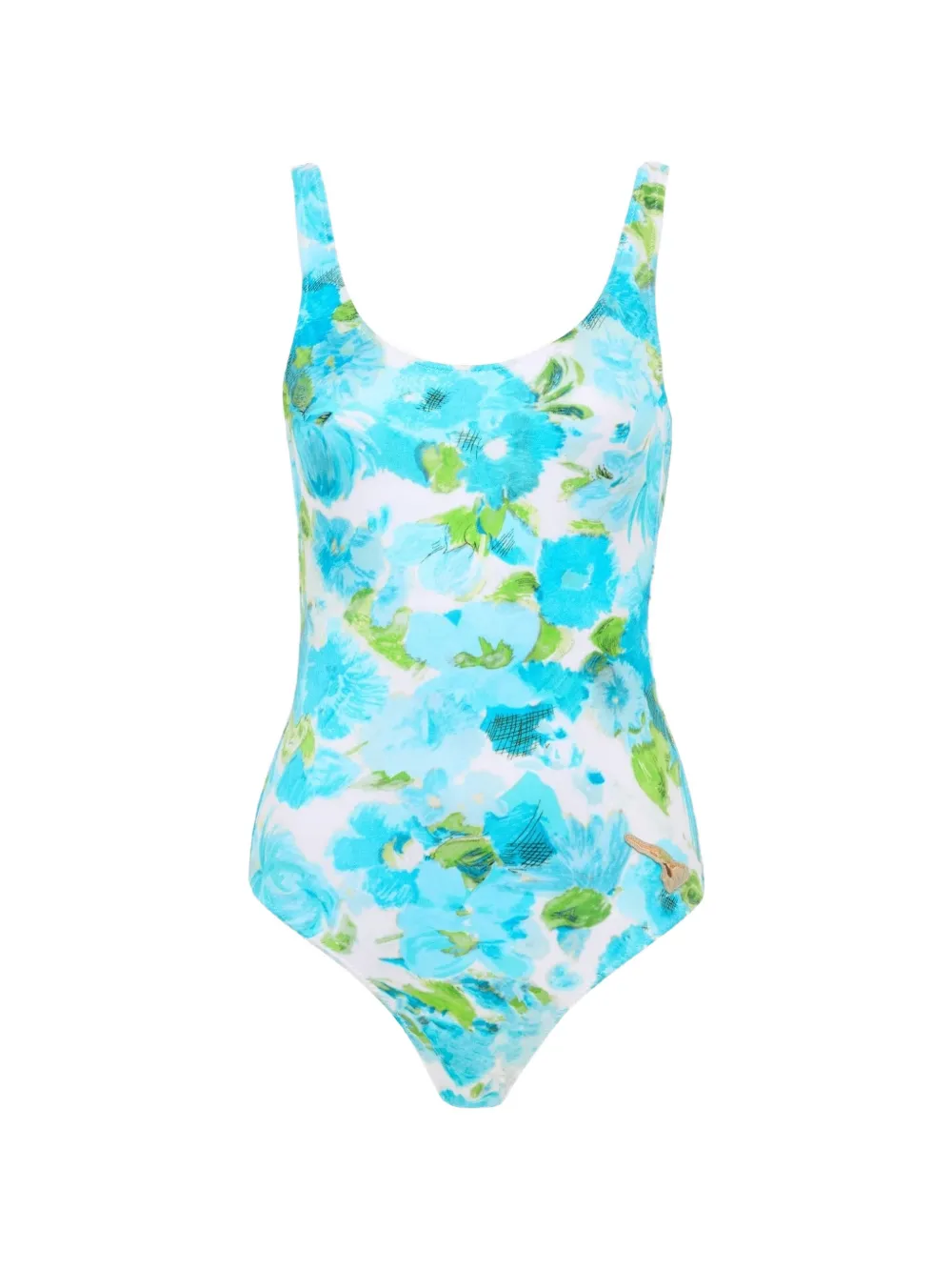 Chloé Aqua Flower-print swimsuit - Blu