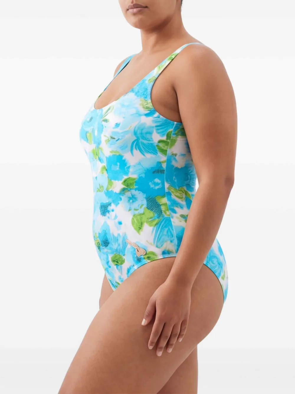 Chloé Aqua badpak met bloemenprint Blauw