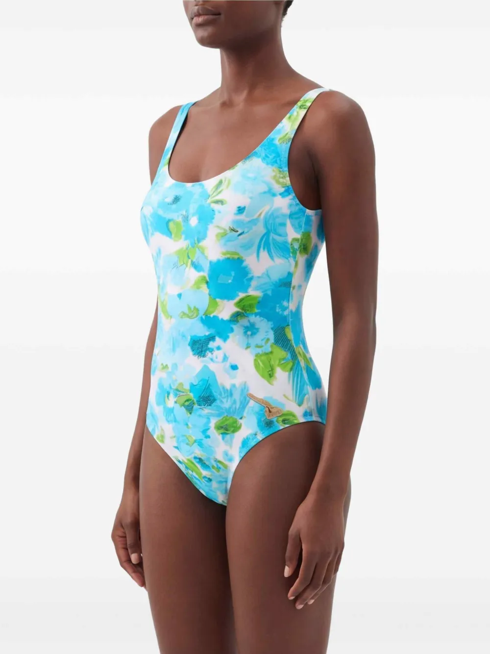 Chloé Aqua badpak met bloemenprint Blauw