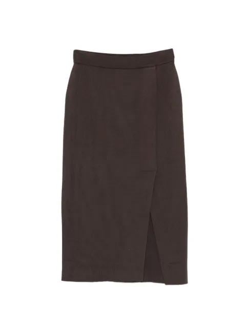 AROVESCIO slit-front midi skirt