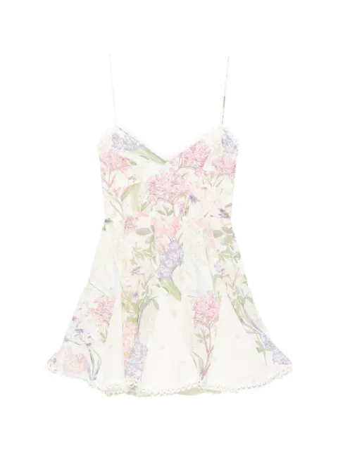 Charo Ruiz Ibiza Marlene floral-print lace mini dress