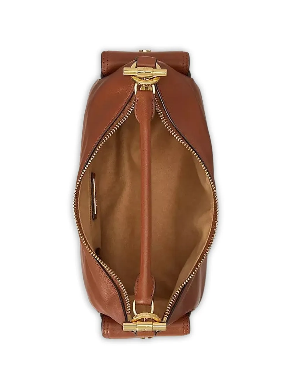Lauren Ralph Lauren Kleine Blaike leren schoudertas Bruin