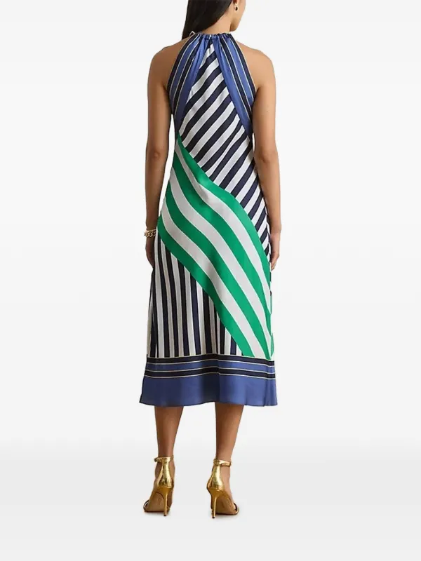 ralph lauren striped halter dress Lauren Halterneck Midi | White Engagement dress