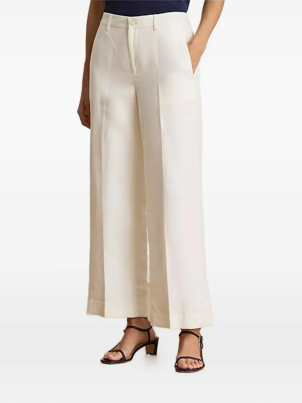 Lauren Ralph Lauren wide-leg cropped trousers - Toni neutri