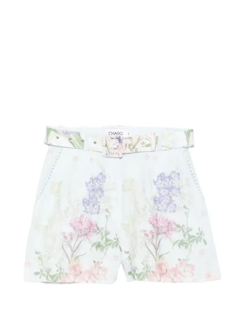 Charo Ruiz Ibiza Pansy floral-print belt shorts