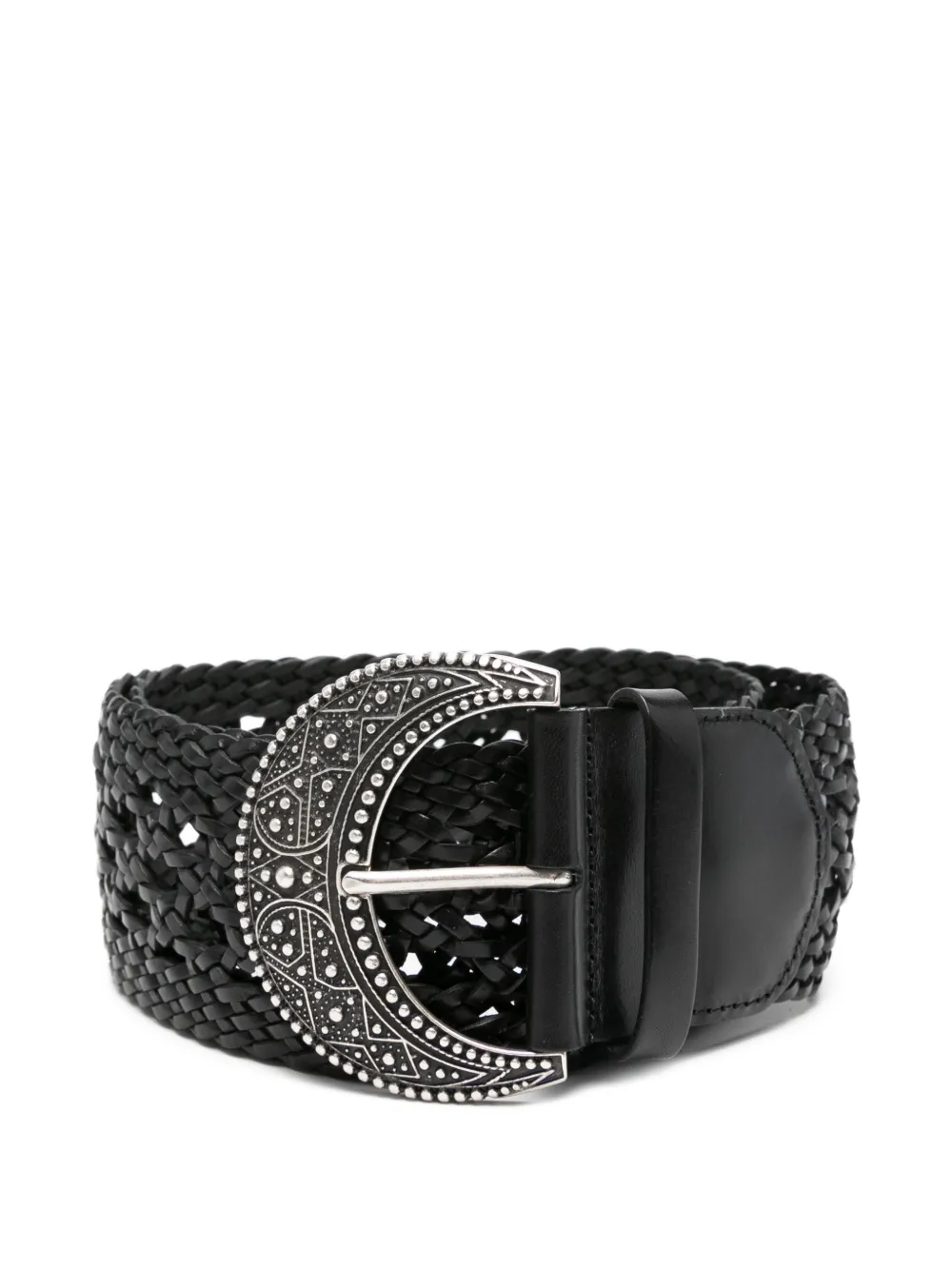 Ba&Sh woven embellished buckle belt - Nero