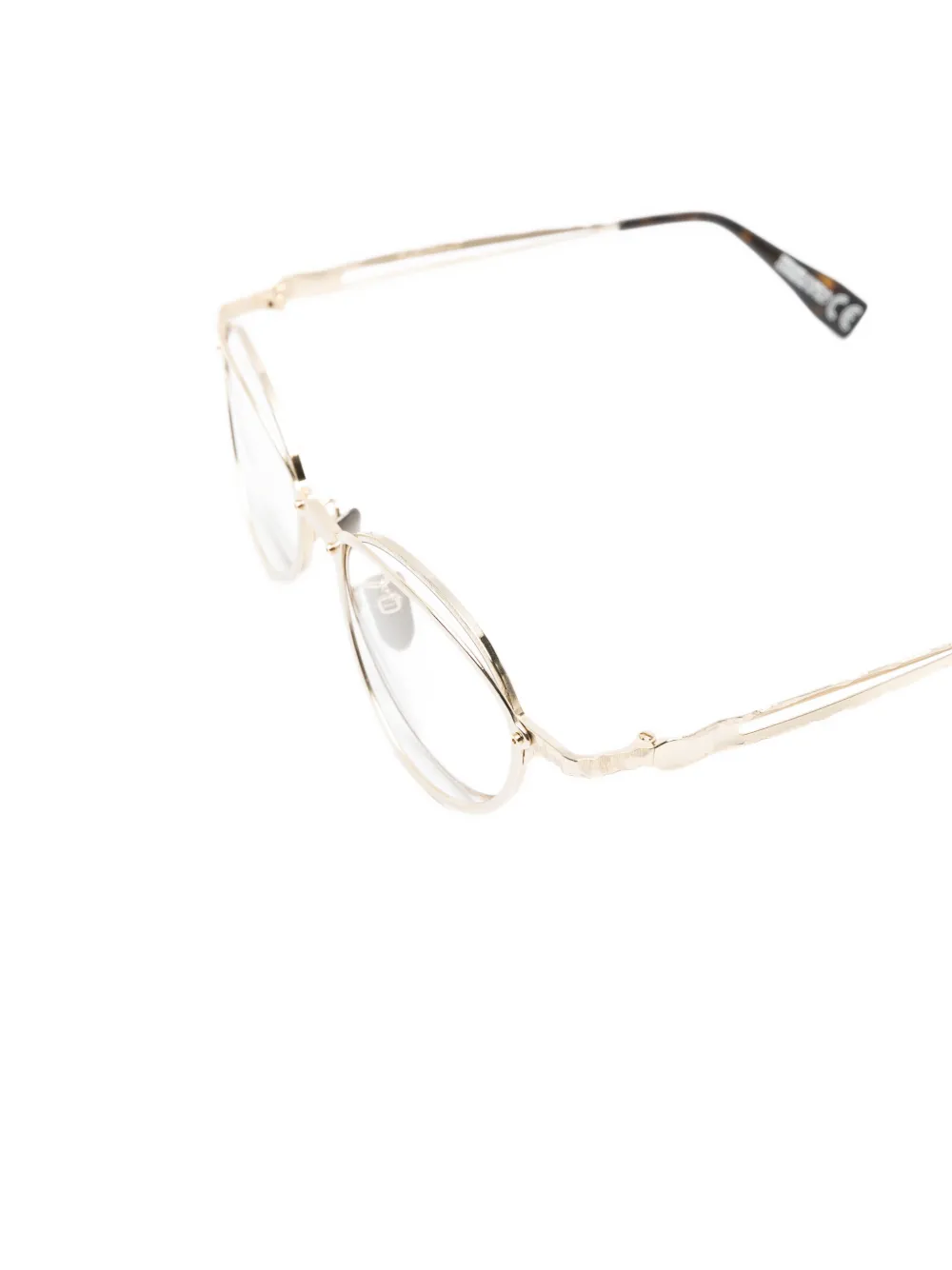 Kuboraum Bril met rond montuur Goud