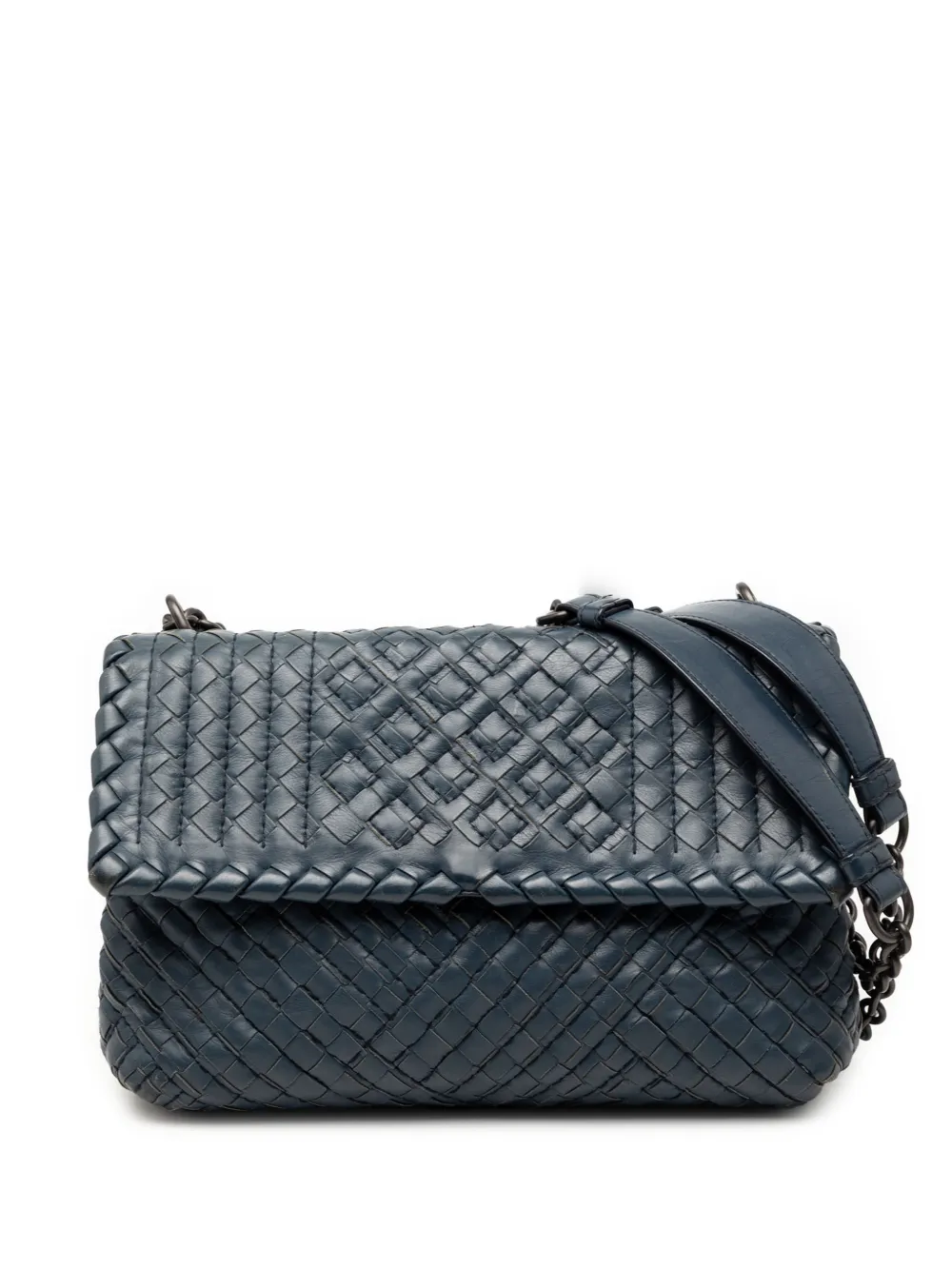 Bottega Veneta Pre-Owned 2012-2025 Small Nappa Intrecciato Boutis Olimpia shoulder bag - Blu