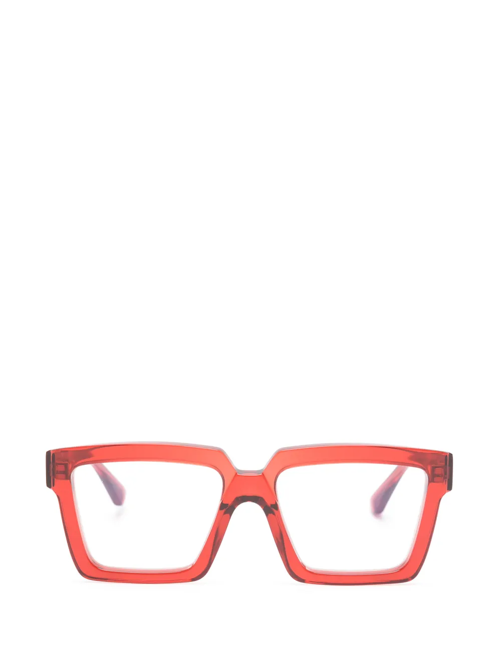 Kuboraum square-frame glasses | Red | Image 1