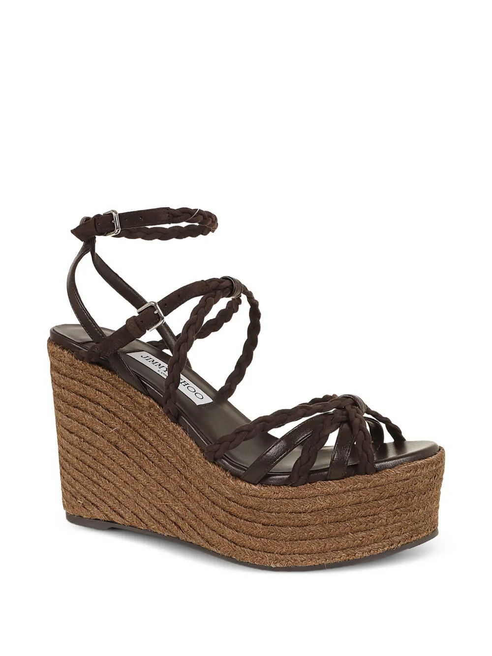 Jimmy Choo Nyra sandalen met plateauzool Bruin