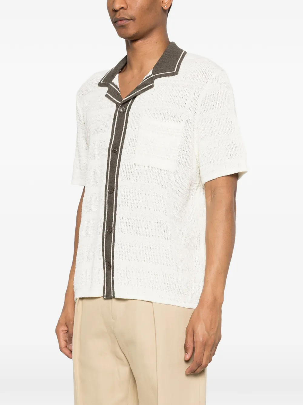  Samsoe Samsoe Sapercy Button Trim Polo Shirt - Neutrals 