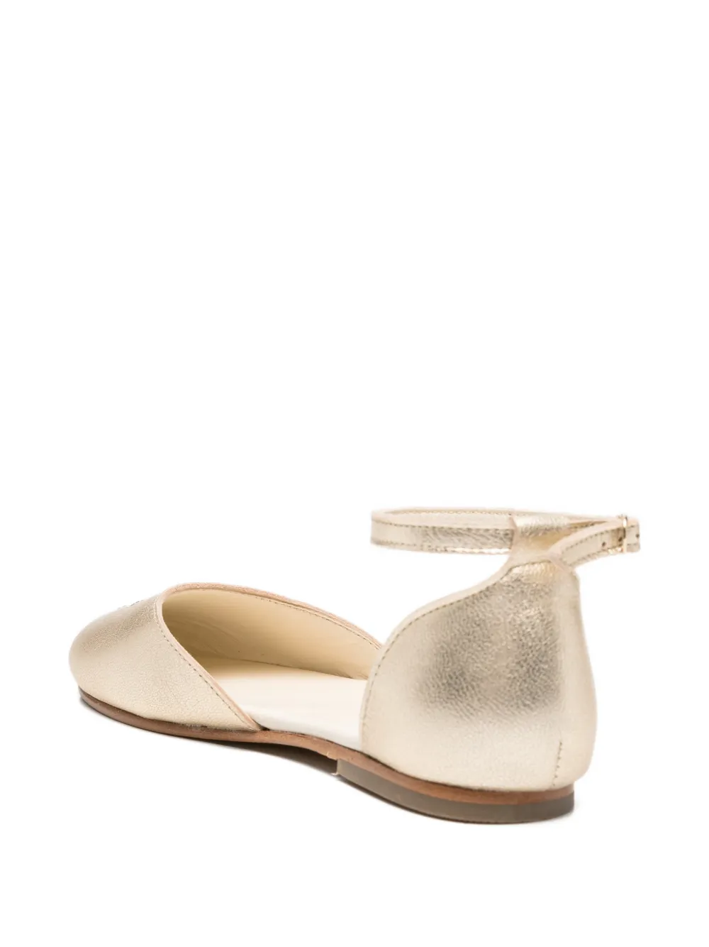 Bonpoint ankle-strap embellished ballerinas Goud