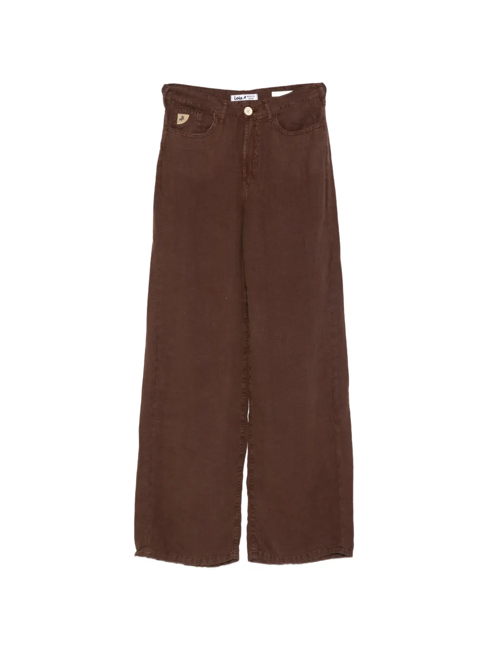 LOIS JEANS high-waisted trousers - Marrone