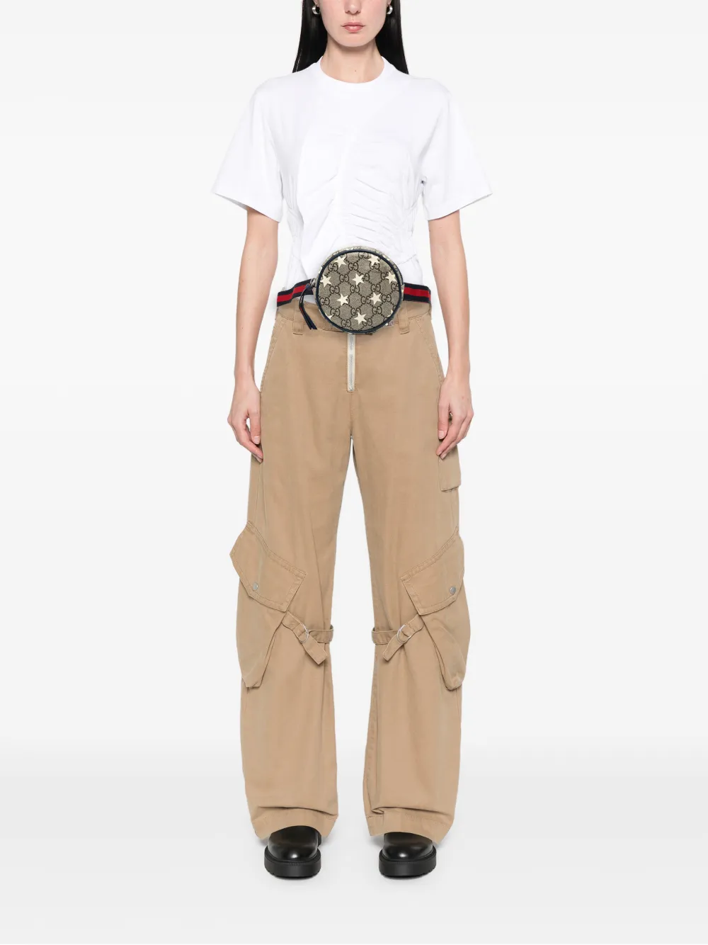 Gucci Pre-Owned 2016-2025 Kids GG Supreme Stars Web belt bag - Marrone