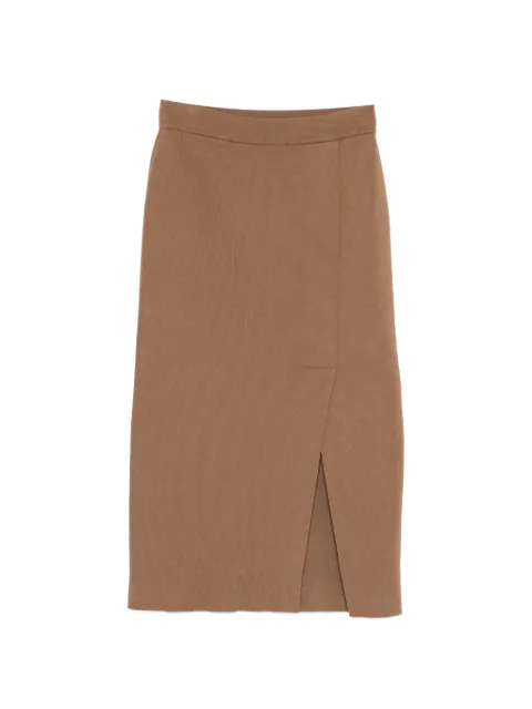 AROVESCIO brown midi skirt