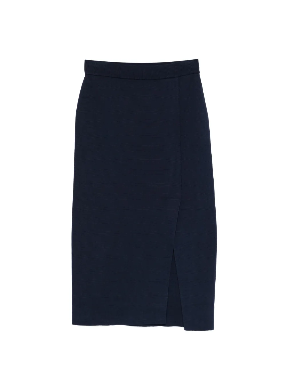 Arovescio Ribbed Midi Skirt In Blue