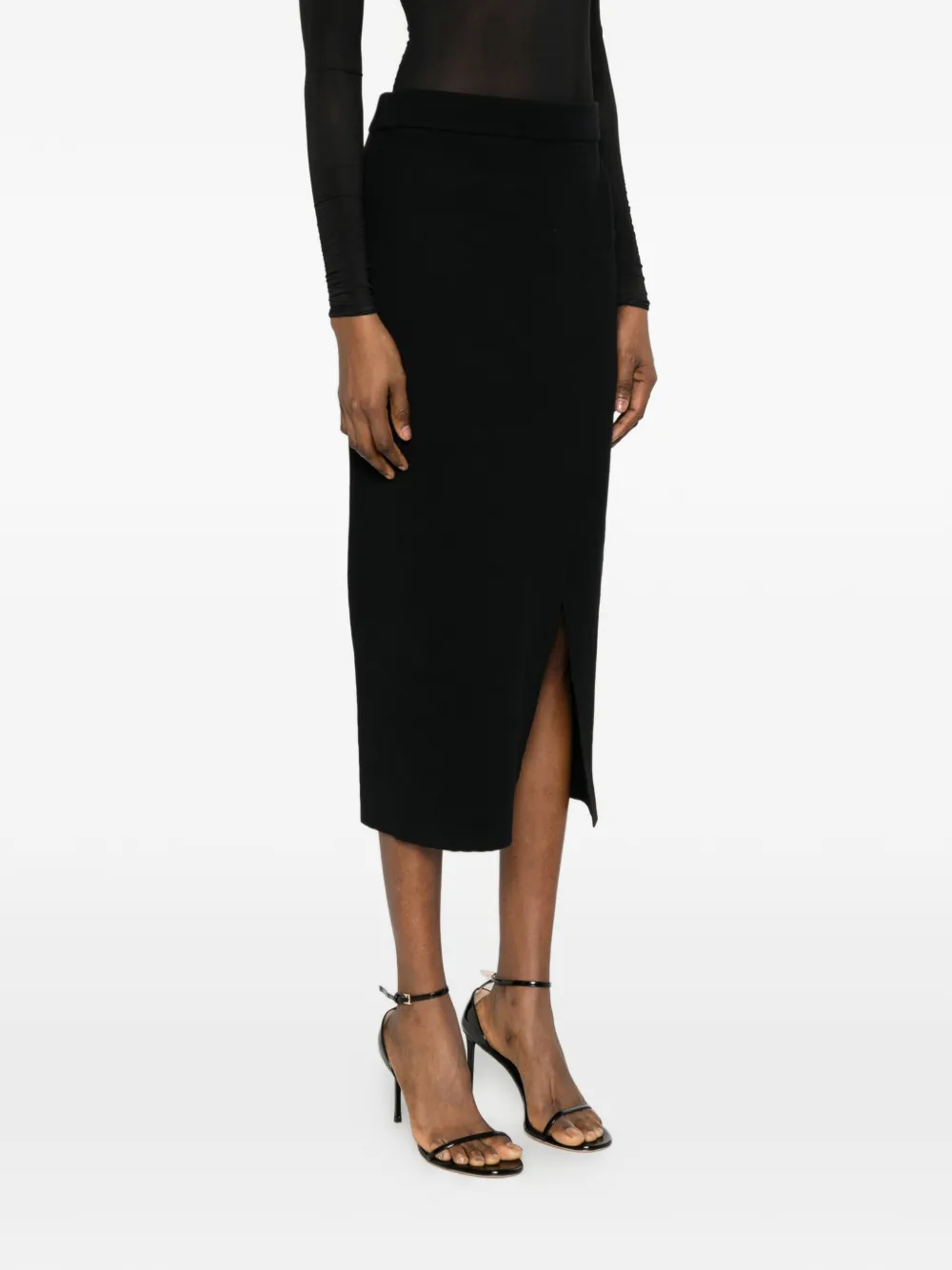  Arovescio Falda Midi Negra - Negro 