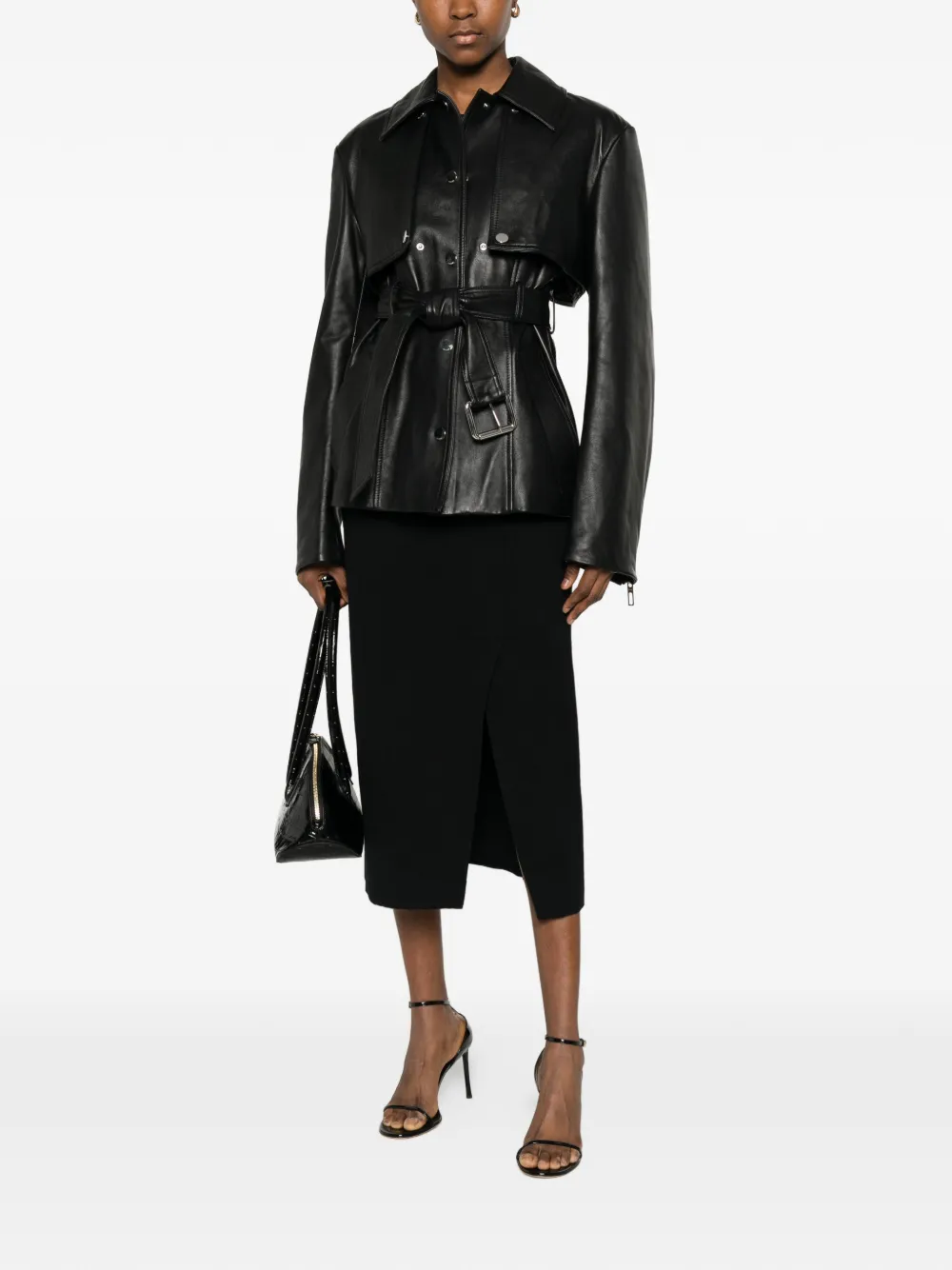  Arovescio Falda Midi Negra - Negro 