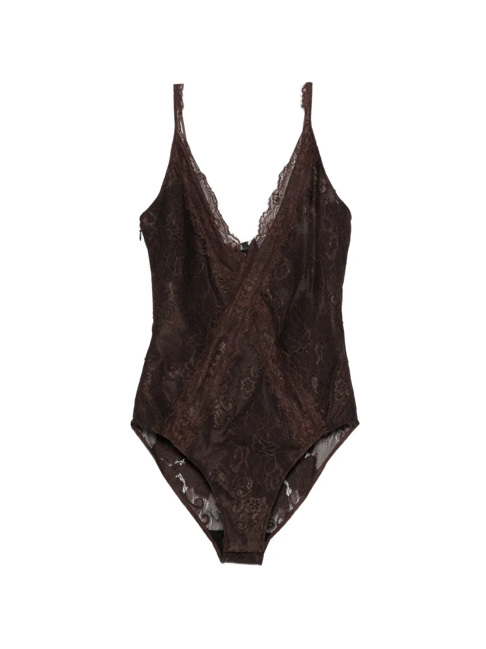 HERSKIND Johannes lace bodysuit - Marrone