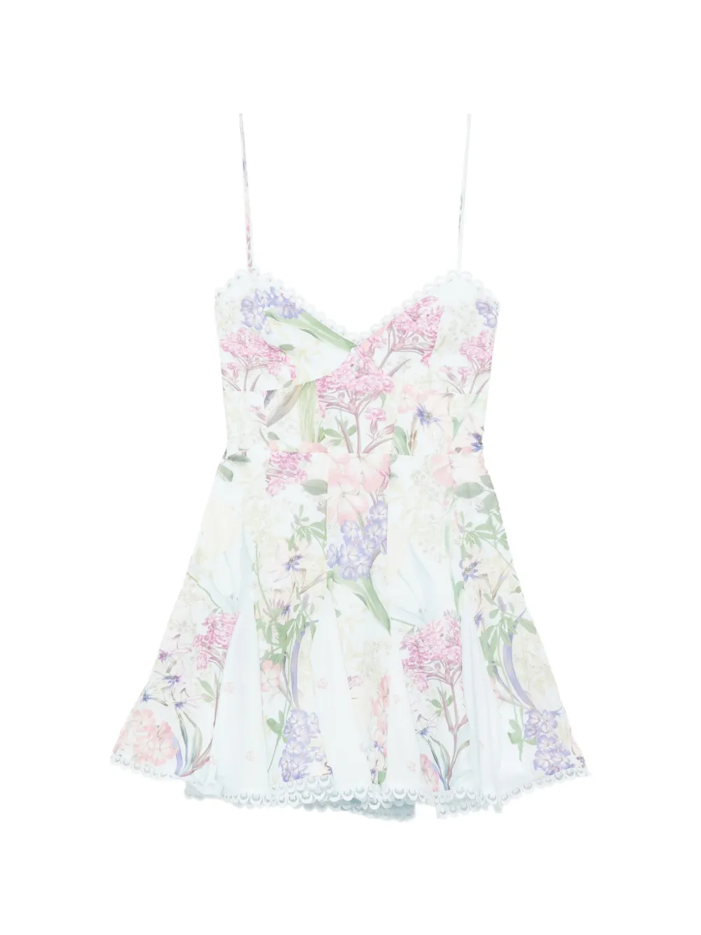 Charo Ruiz Ibiza Marlene floral lace mini dress - Blu