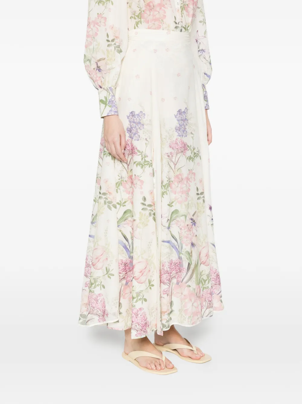 Charo Ruiz Ibiza Maxi-rok met bloemenprint Beige