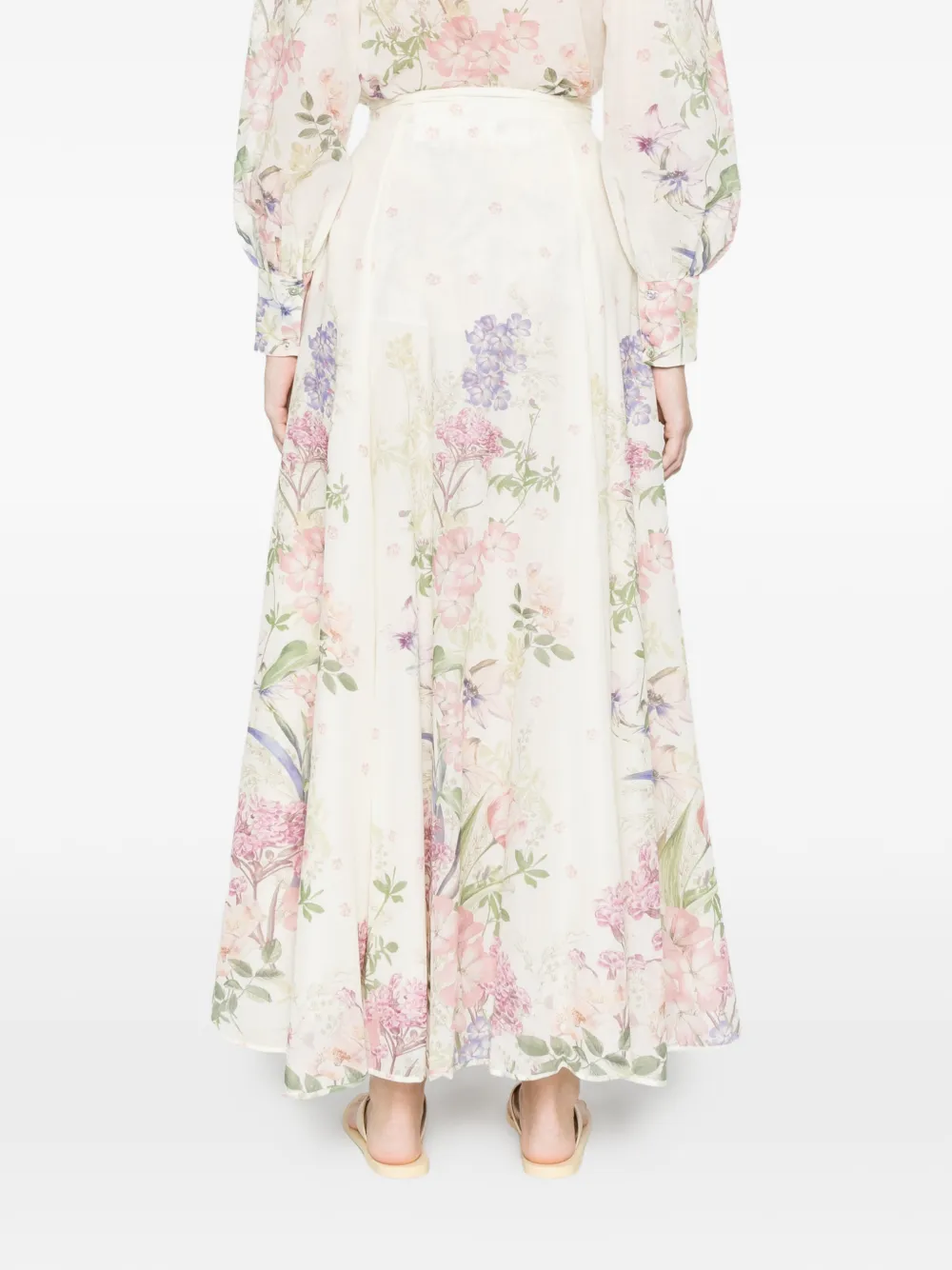 Charo Ruiz Ibiza Maxi-rok met bloemenprint Beige