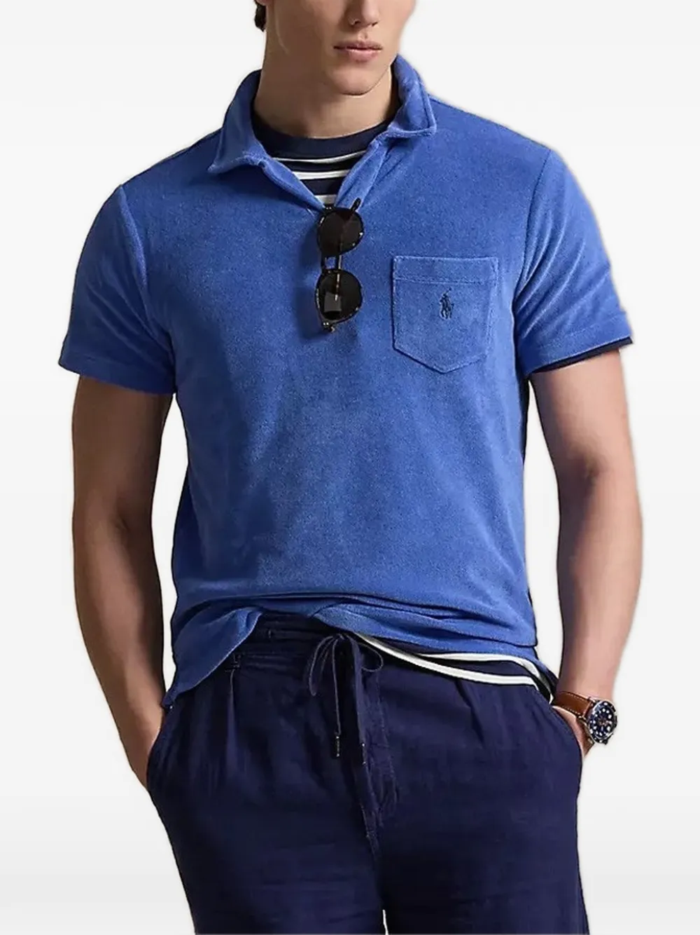 Polo Ralph Lauren chest-pocket polo-collar T-shirt - Blau