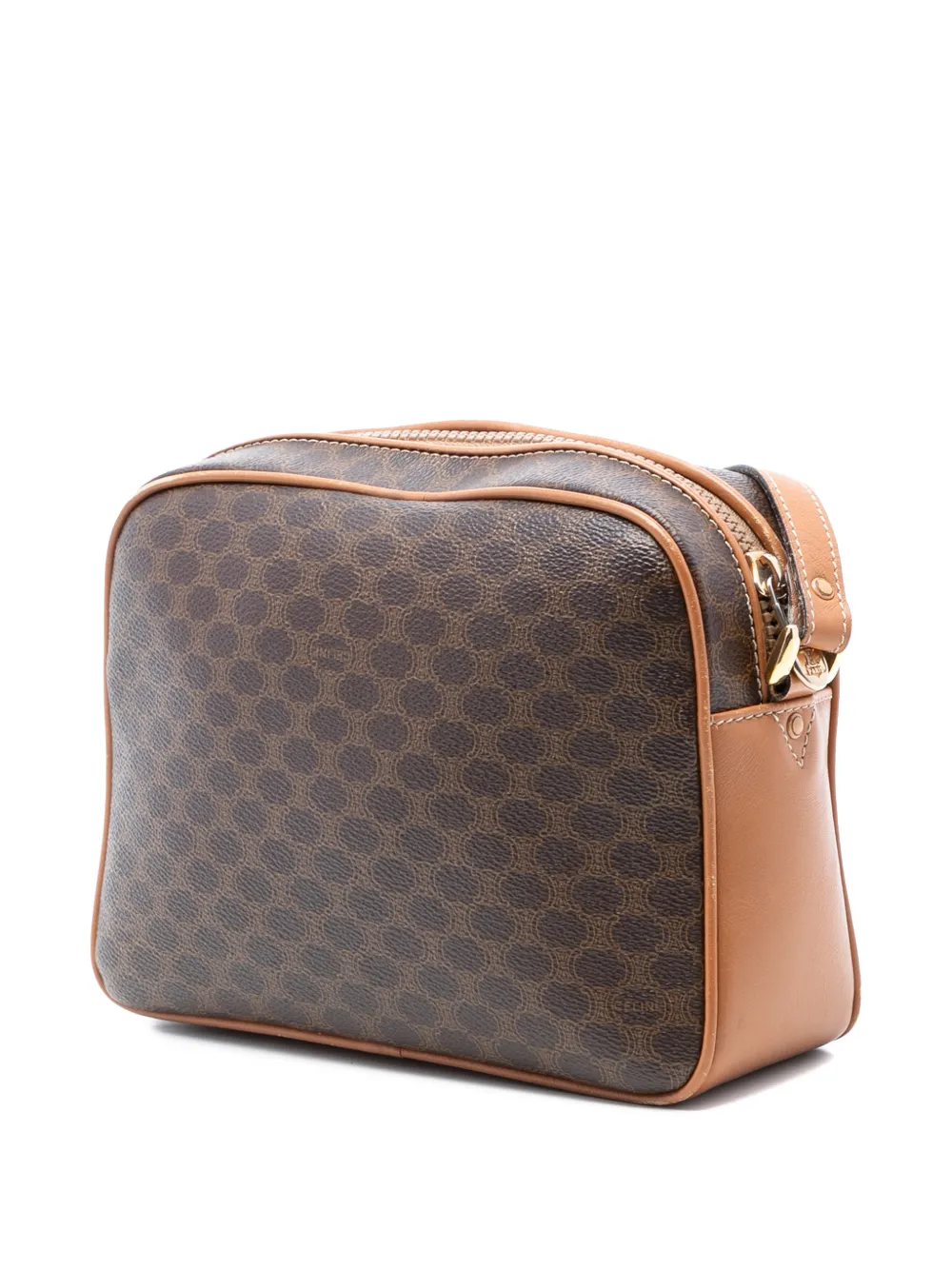  Celine Pre-owned 2010 Macadam Coated Canvas Crossbody Bag - Brown 