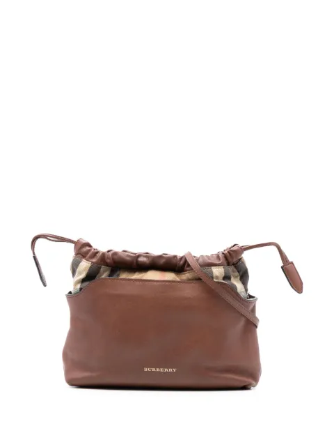 Burberry Pre-Owned bandolera Little Crush de lona y piel de becerro con motivo House Check 2000-2017