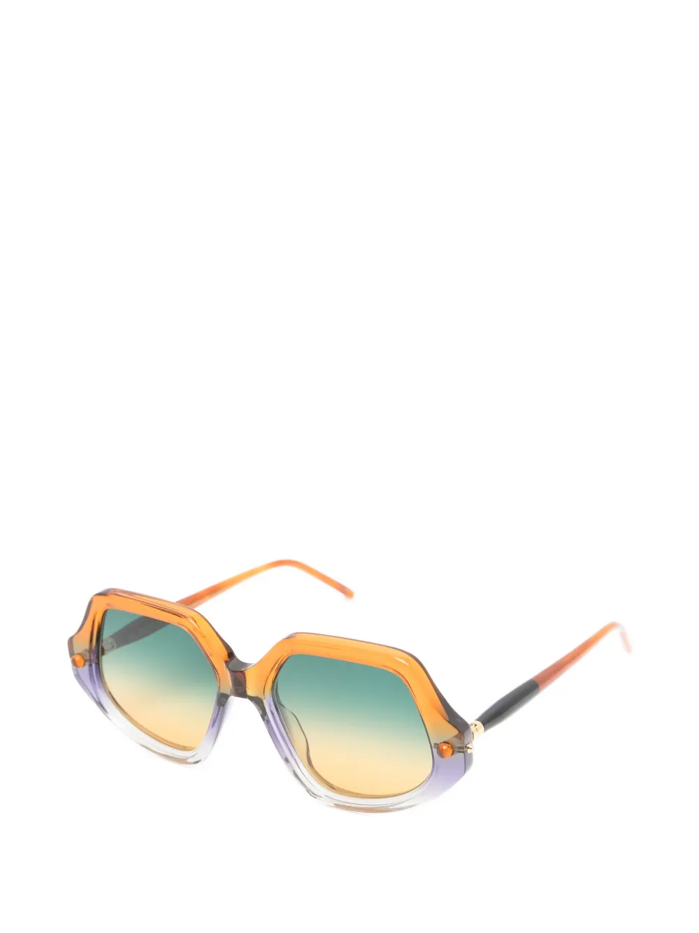 Kuboraum Mask P20 zonnebril met geometrisch montuur Oranje