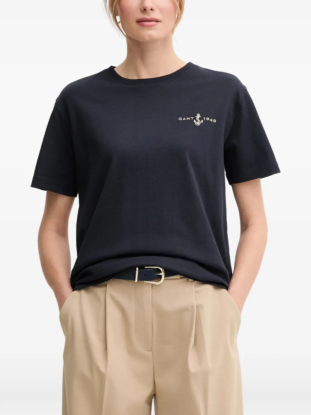 Gant T-Shirt mit Ankermotiv - Blau