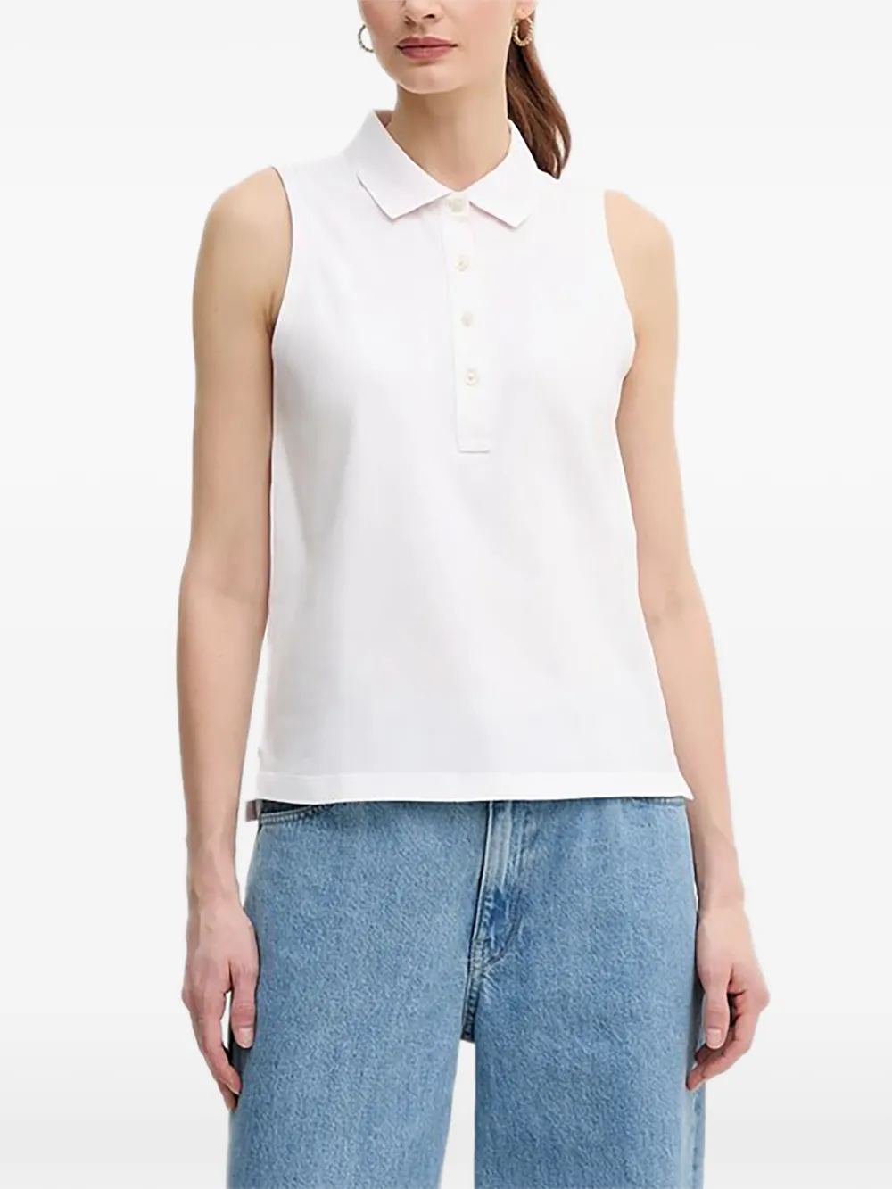 Gant sleeveless polo top - Bianco