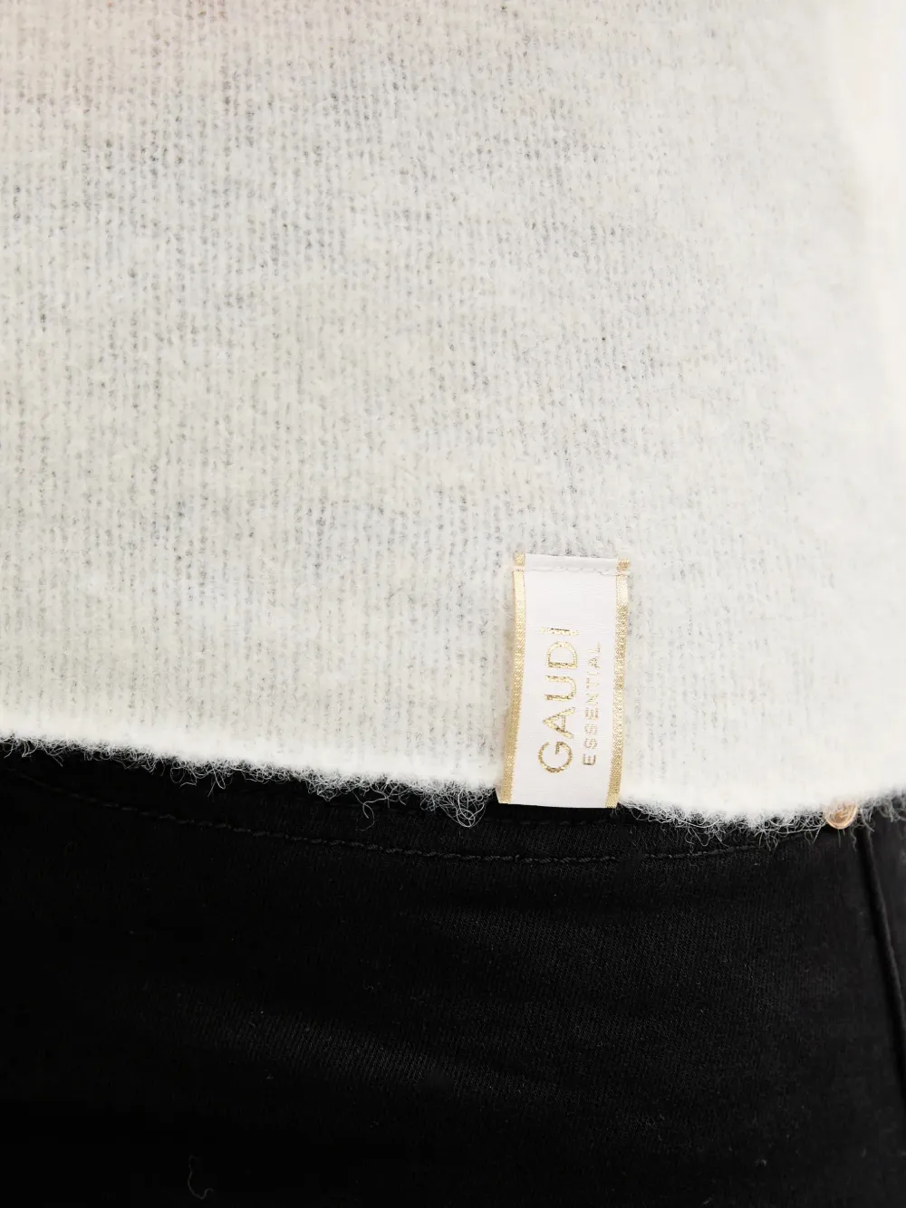 Gaudi knitted roll-neck vest Beige