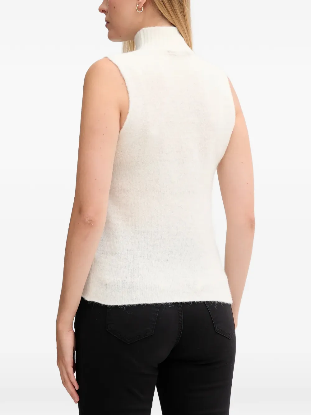Gaudi knitted roll-neck vest Beige