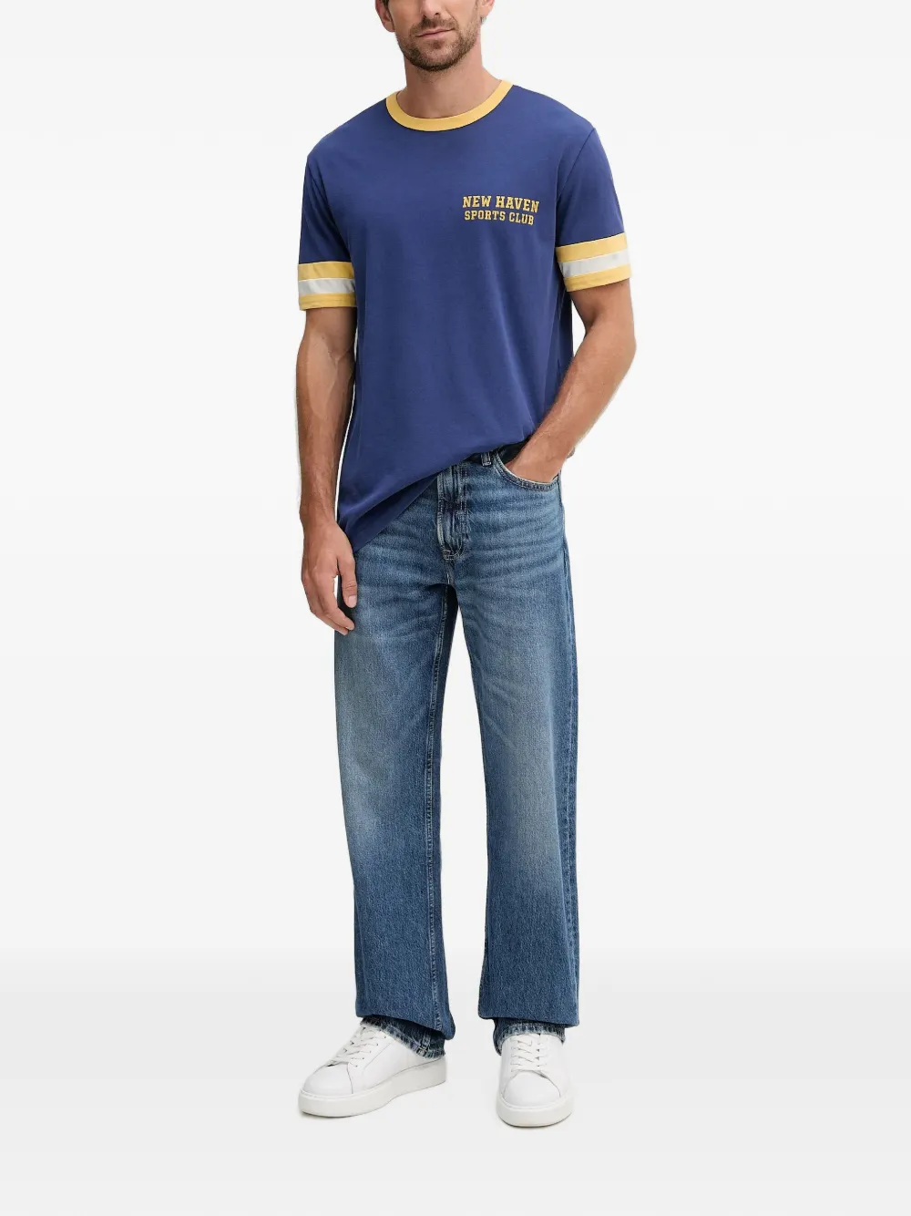 Gant New Haven Sports Club T-shirt Blauw