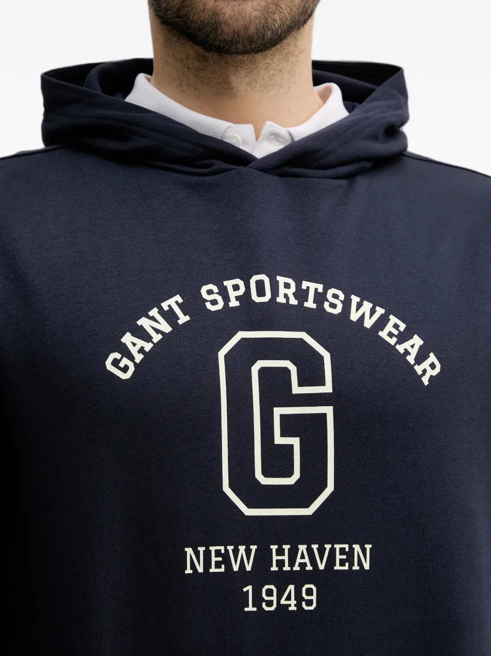 Gant Hoodie met print Blauw